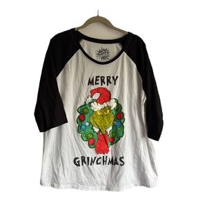 Dr. Seuss Merry Grinchmas Raglan Sleeve 2X